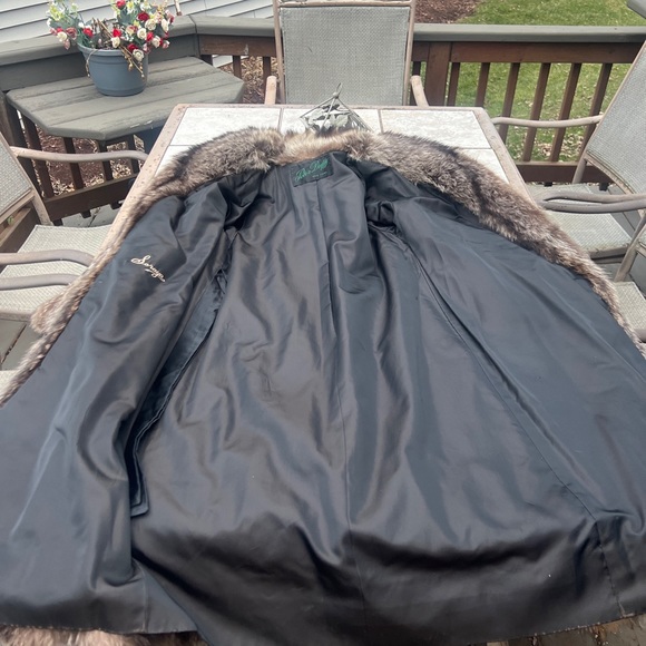 Peter Duffy RACCOON  vintage elegant long fur coat women’s size M/L - Picture 9 of 9